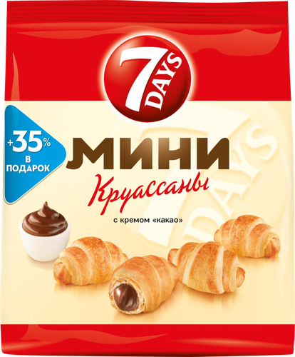 

Мини круассаны 7 Days c кремом какао 300 г