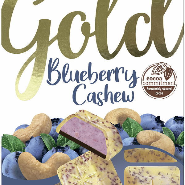 Шоколад Schogetten Gold с черникой и кешью 100 г