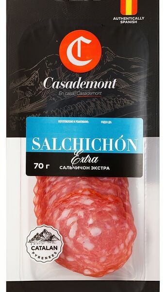 Колбаса Casademont Сальчичон Экстра сыровяленая полусухая 70г