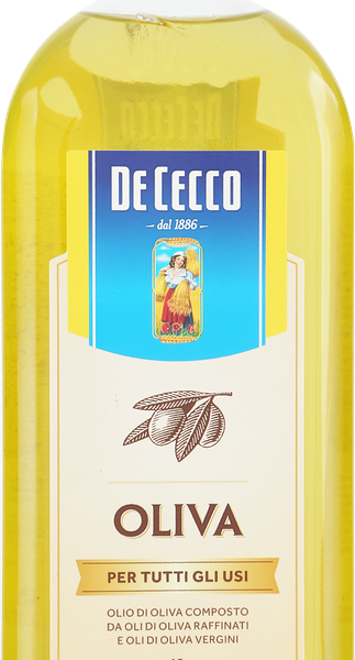 Масло оливковое De Cecco рафинированное с добавление масел оливковых нерафинированных, 1000 мл