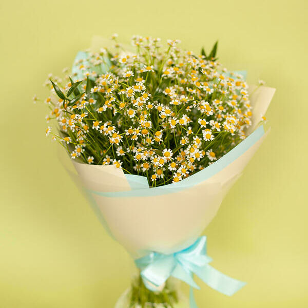 Букет цветов с ромашками