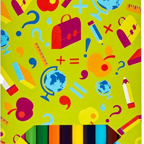 Карандаши цветные 12цв. 6-гран №1School Отличник