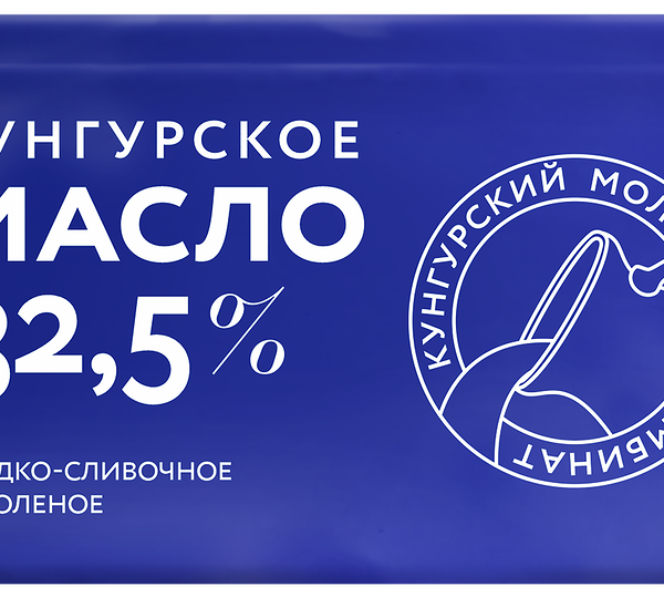 Масло сладко-сливочное Кунгурский молочный комбинат несоленое 82.5%
