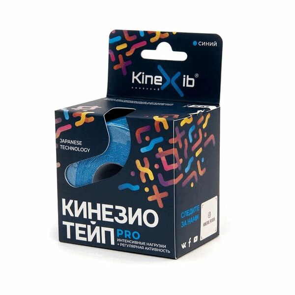Kinexib Pro кинезио тейп 5 м х 5 см синий