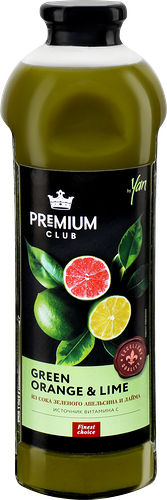 Напиток сокосодержащий PREMIUM CLUB из зеленого апельсина и лайма