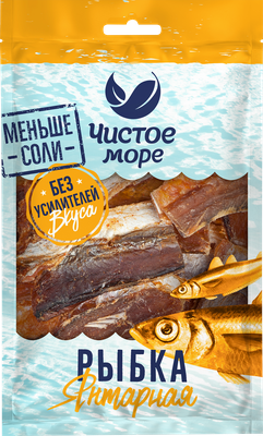 Путассу сушено-вяленая ЧИСТОЕ МОРЕ Янтарная с перцем, кусочки, 40г
