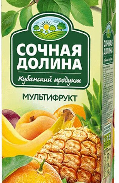 Напиток сокосодержащий Сочная долина Мультифрукт