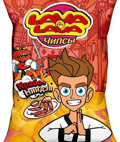 Чипсы Lava Lava картофельные Крабо-Ниндзя со вкусом краба 50 г