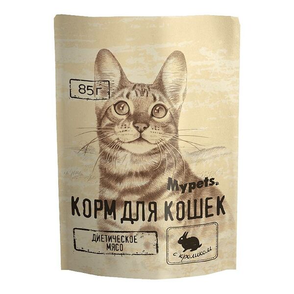 Влажный корм для кошек My Pets с кроликом пауч 85 г