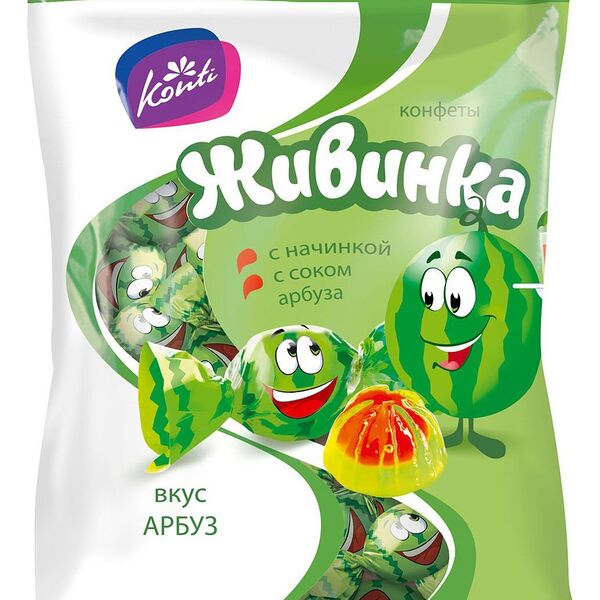 Конфеты желейные Konti Живинка арбуз