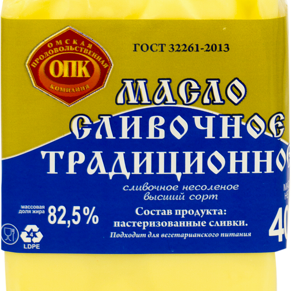 Масло сливочное опк Традиционное 82,5%