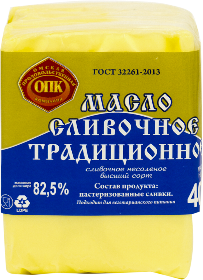 

Масло сливочное опк Традиционное 82,5%