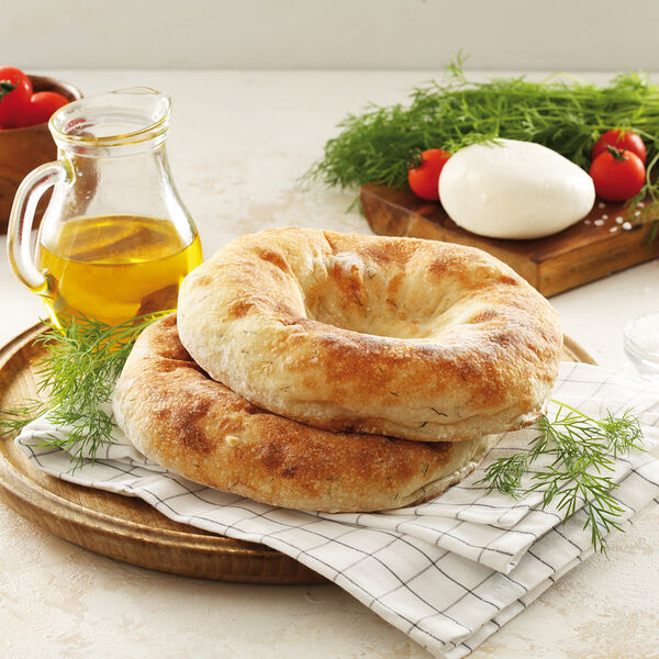 лепешка с моцареллой и зеленью МясновЪ Пекарня (2 шт. в упаковке)