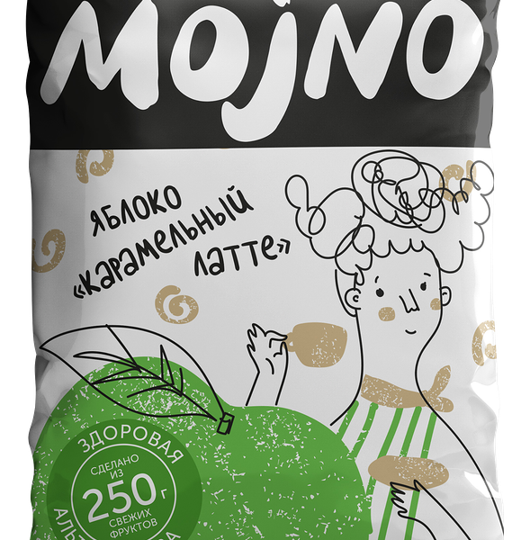 Чипсы фруктовые MOJNO Яблоко, со вкусом карамельного латте