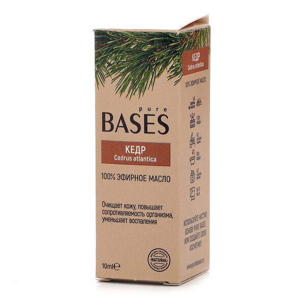 Масло эфирное 100% Кедр 10 мл TM Bases (Басес)