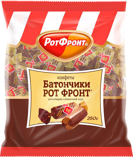 

Конфеты Рот Фронт Батончики шоколадно-сливочный вкус 250 г