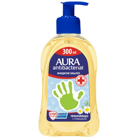 Мыло жидкое Aura Антибактериальное увлажняющее с ромашкой