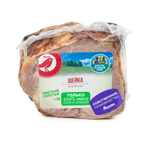 Шейка запеченная АШАН Красная птица (0,3-0,5 кг), 1 упаковка 