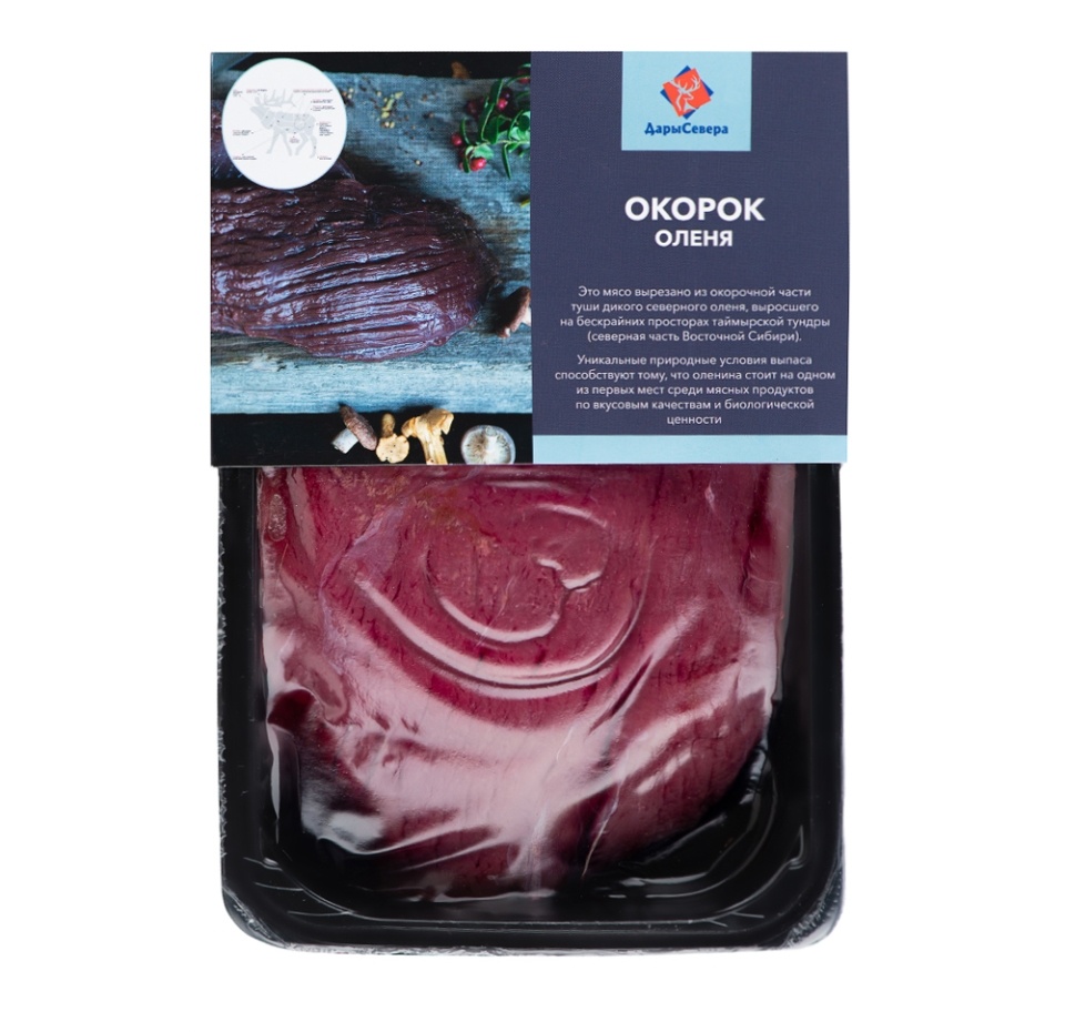 

Окорок из оленины для стейков без кости в/с "Дары Севера", вес