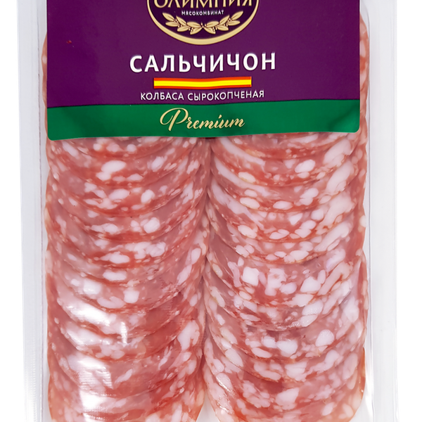 Колбаса сырокопченая ОЛИМПИЯ Сальчичон, нарезка