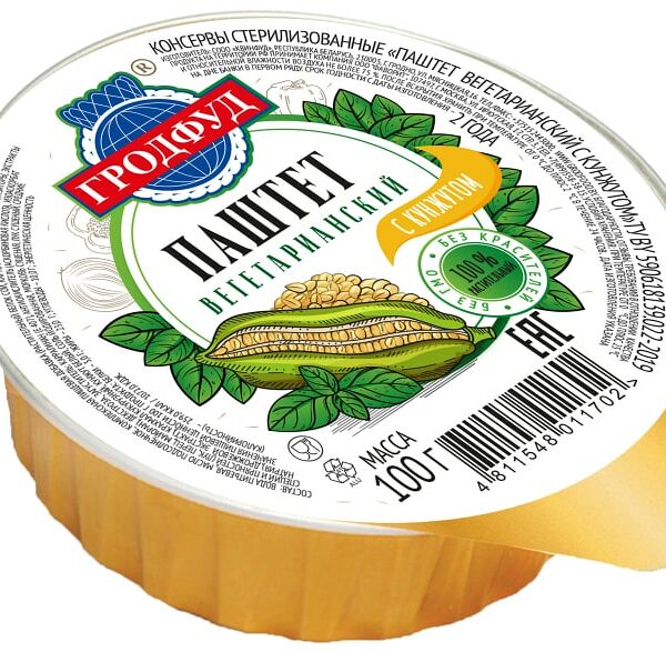 Паштет Гродфуд Вегетарианский с кунжутом 100г