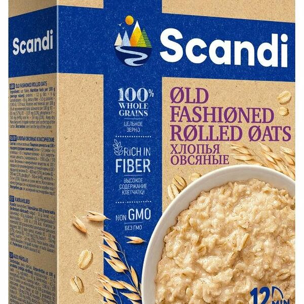 Хлопья Scandi овсяные классические