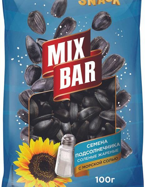 Семена Mixbar подсолнечника жареные с добавлением морской соли 100г