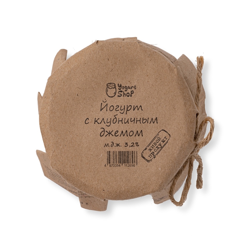 

Йогурт Yogurt shop с клубничным джемом 3.2% 185 г
