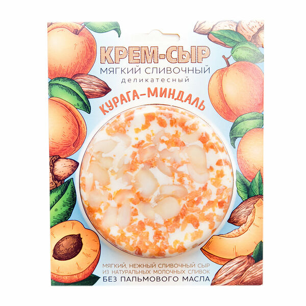 Крем-сыр мягкий сливочный курага-миндаль ТМ Amyga (Амига)