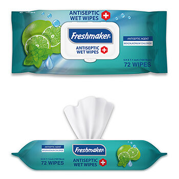 Салфетки влажные антибактериальные, Freshmaker, 72 шт., Турция