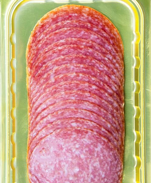 Колбаса сырокопченая АНКОМ Миланская полусухая, нарезка