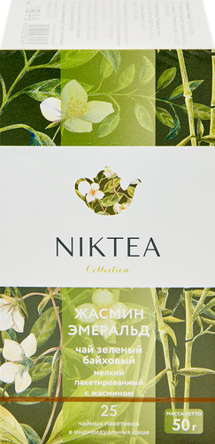 Чай зеленый Niktea Jasmine Emerald в пакетиках 50 г