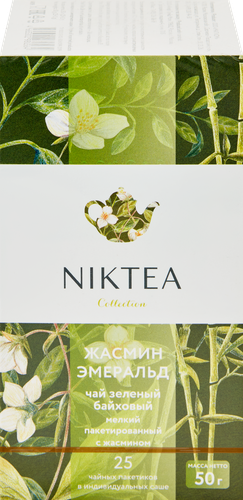 

Чай зеленый Niktea Jasmine Emerald в пакетиках 50 г
