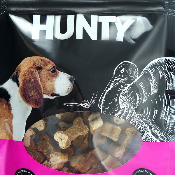 Лакомство для собак Hunty косточки мясные с индейкой и творогом