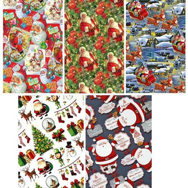 Бумага для упаковки 100*70см глянцевая 80гр/м2 ассорти ч30878