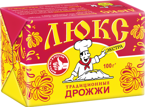 

Дрожжи хлебопекарные Люкс экстра прессованные 100 г