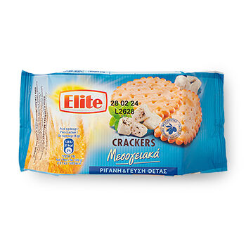 Крекеры средиземноморские Elite со вкусом сыра фета и орегано 105г, Греция
