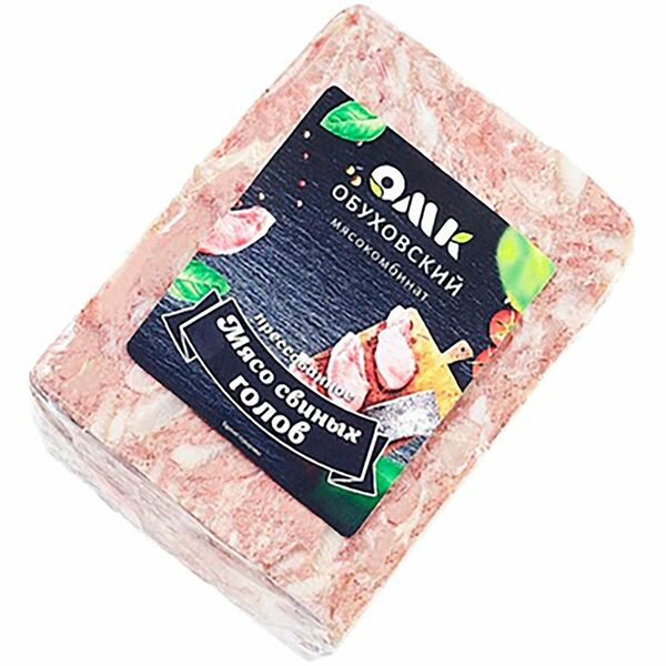 Мясо свиной головы Обуховский МК варёное пресованное охлаждённое