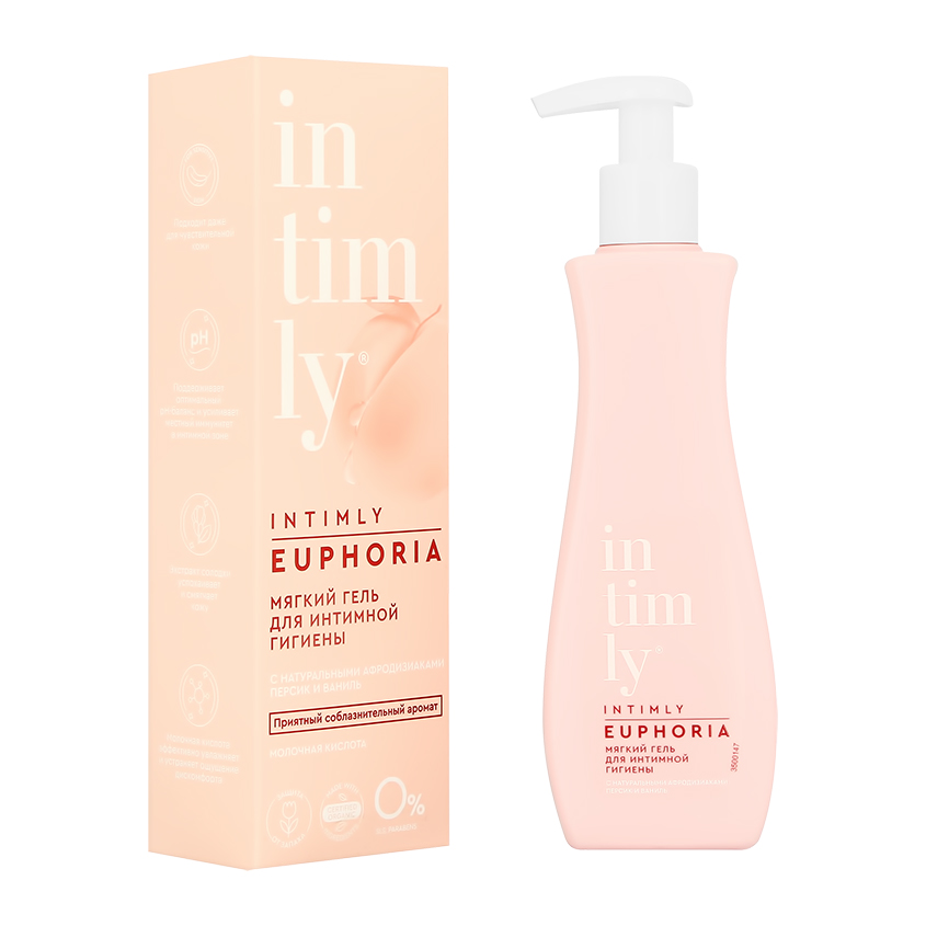 

Мягкий гель для интимной гигиены Intimly Euphoria персик и ваниль 220 мл