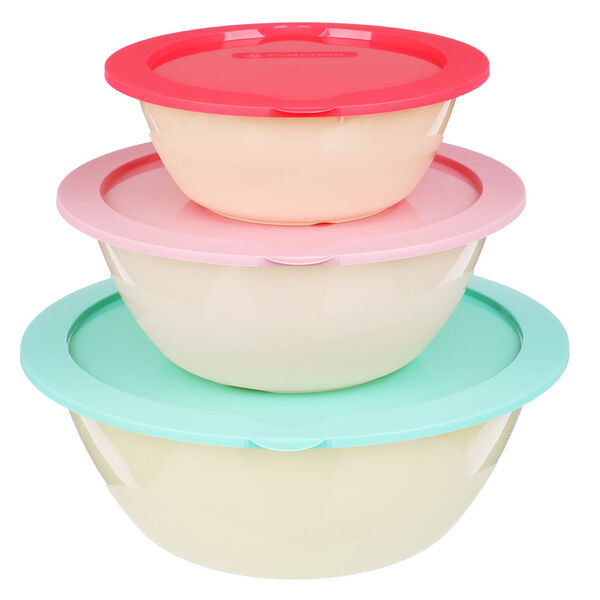 Набор салатников с крышкой velvet 3шт (3,9л; 2,1л; 1,1л), пластик