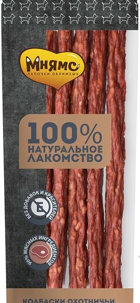 Лакомство для собак Мнямс колбаски охотничьи 80г