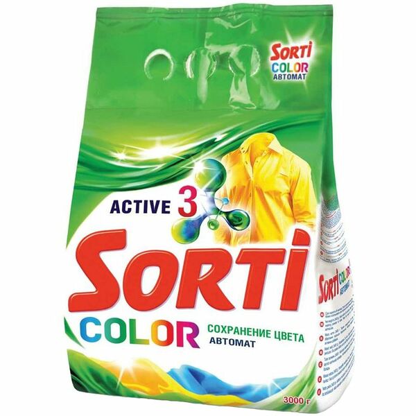 Стиральный порошок Sorti Active 3 Color автомат 2400 г