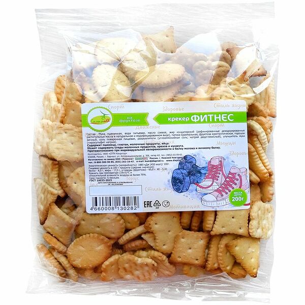 Крекер СахарOFF Фитнес на фруктозе, 200г