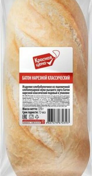 Батон Красная Цена нарезной 370г