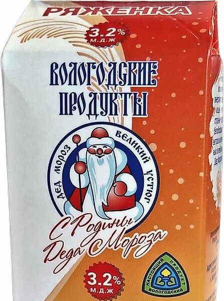 Ряженка Вологодские Продукты 3.2% 470г