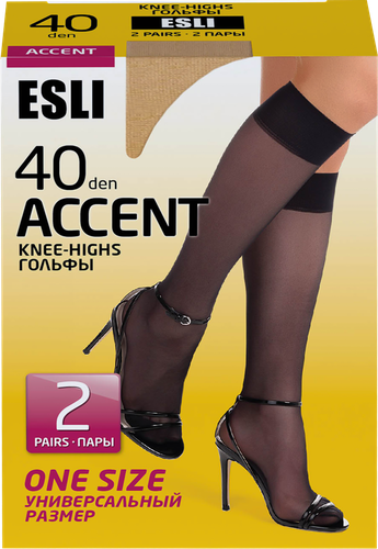

Гольфы женские Esli Accent р. 23–25, 40 den visone, Арт. 8С-2СПЕ, 2 пары