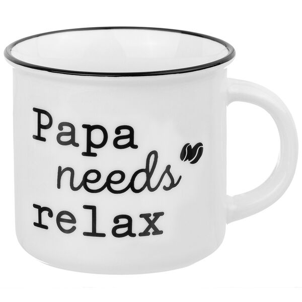 Кружка Papa needs relax, 400 мл, фарфор