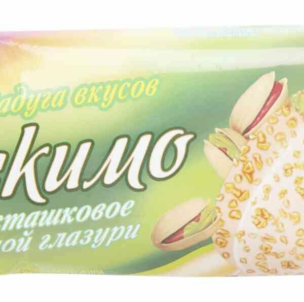 Мороженое эскимо Колибри Радуга вкусов фисташковое в белой глазури 12%
