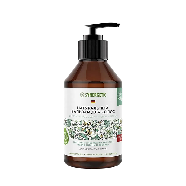 Бальзам для волос Synergetic Интенсивное Увлажнение и Блеск 250 мл