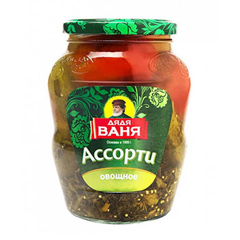 

Ассорти Дядя Ваня маринованное овощное 680 г